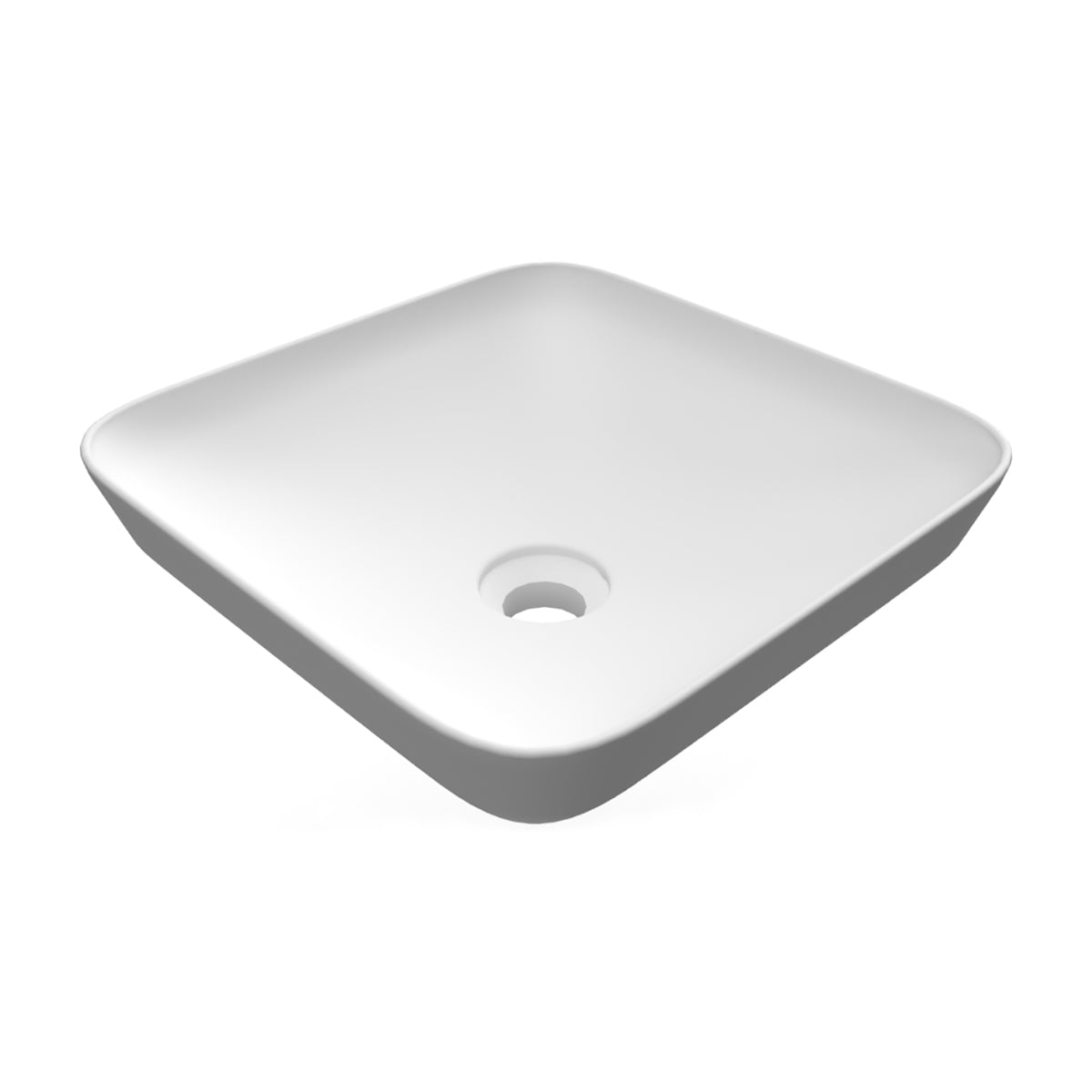 Lavabo ad incasso quadrato senza foro RAK 36x36 cm - Bianco