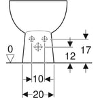 Bidet Monoforo Pozzi Ginori modello ColibrÃ¬ 2 distanziato da parete 53x36 cm