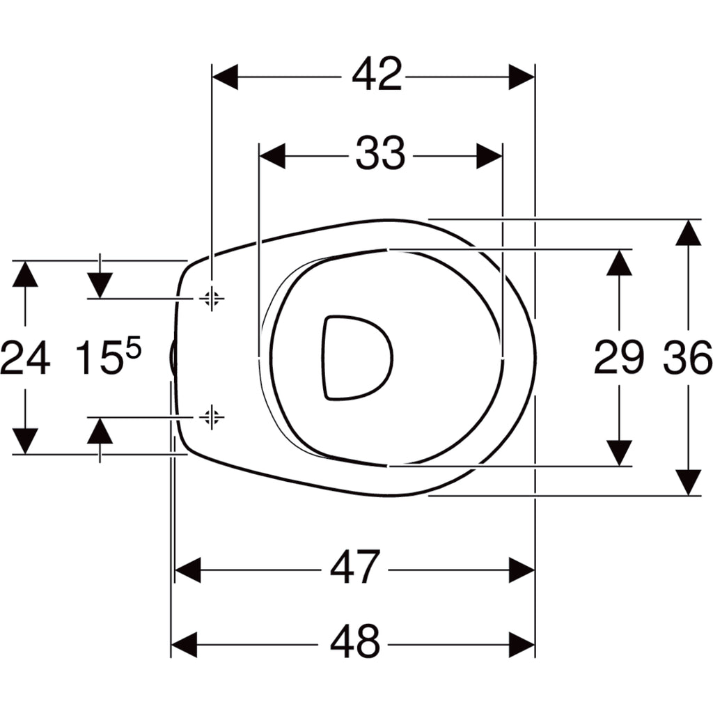 Vaso Pozzi Ginori ColibrÃ¬ 2 distanziato da parete con scarico a parete 48x36 cm