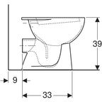 Vaso Pozzi Ginori ColibrÃ¬ 2 distanziato da parete con scarico a parete 48x36 cm