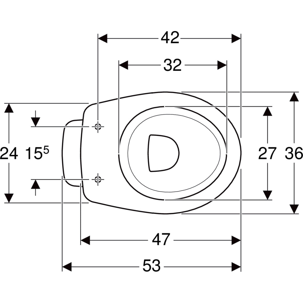 Vaso Pozzi Ginori ColibrÃ¬ 2 distanziato da parete con scarico a pavimento 53x36 cm