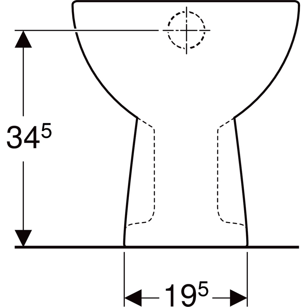 Vaso Pozzi Ginori ColibrÃ¬ 2 distanziato da parete con scarico a pavimento 53x36 cm