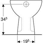 Vaso Pozzi Ginori ColibrÃ¬ 2 distanziato da parete con scarico a pavimento 53x36 cm