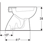 Vaso Pozzi Ginori ColibrÃ¬ 2 distanziato da parete con scarico a pavimento 53x36 cm
