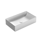 Lavabo da appoggio T-Edge ceramica bianca lucida 61x37