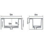 501002- Lavabo sospeso Bathcore con kit fissaggio in resina 70x46 â€“ Bianco lucido