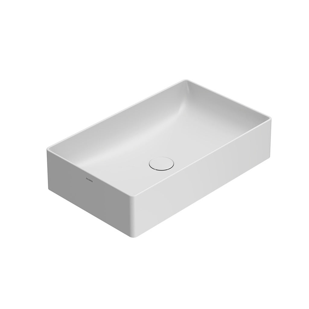 Nuovo lavabo d'appoggio bianco opaco Ceramica Globo T-Edge 61x37 h.14 cm