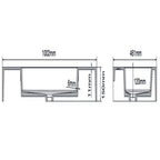 501005- Lavabo sospeso Bathcore con kit fissaggio in resina 100x46 â€“ Bianco lucido