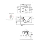 Coppia sanitari sospesi Lalita Ceramica Globo 54x36 cm â€“ Bianco lucido
