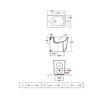 Coppia sanitari a terra filo parete Lalita Ceramica Globo 54x36 cm â€“ Bianco lucido