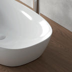 606196 - Lavabo da appoggio Bathcore in ceramica 60 cm â€“ Bianco lucido