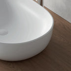 606194 - Lavabo da appoggio Bathcore in ceramica 50 cm â€“ Bianco opaco