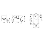 Bidet filomuro Ceramica Dolomite modello Alba 56x36 cm