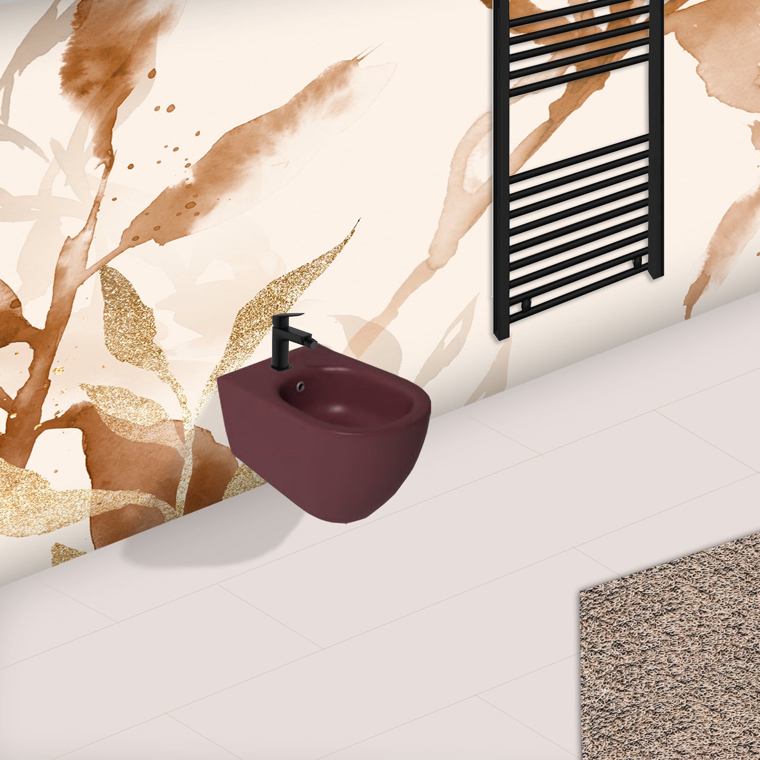 Bidet sospeso Rimless BathCore serie Infinity 53x36