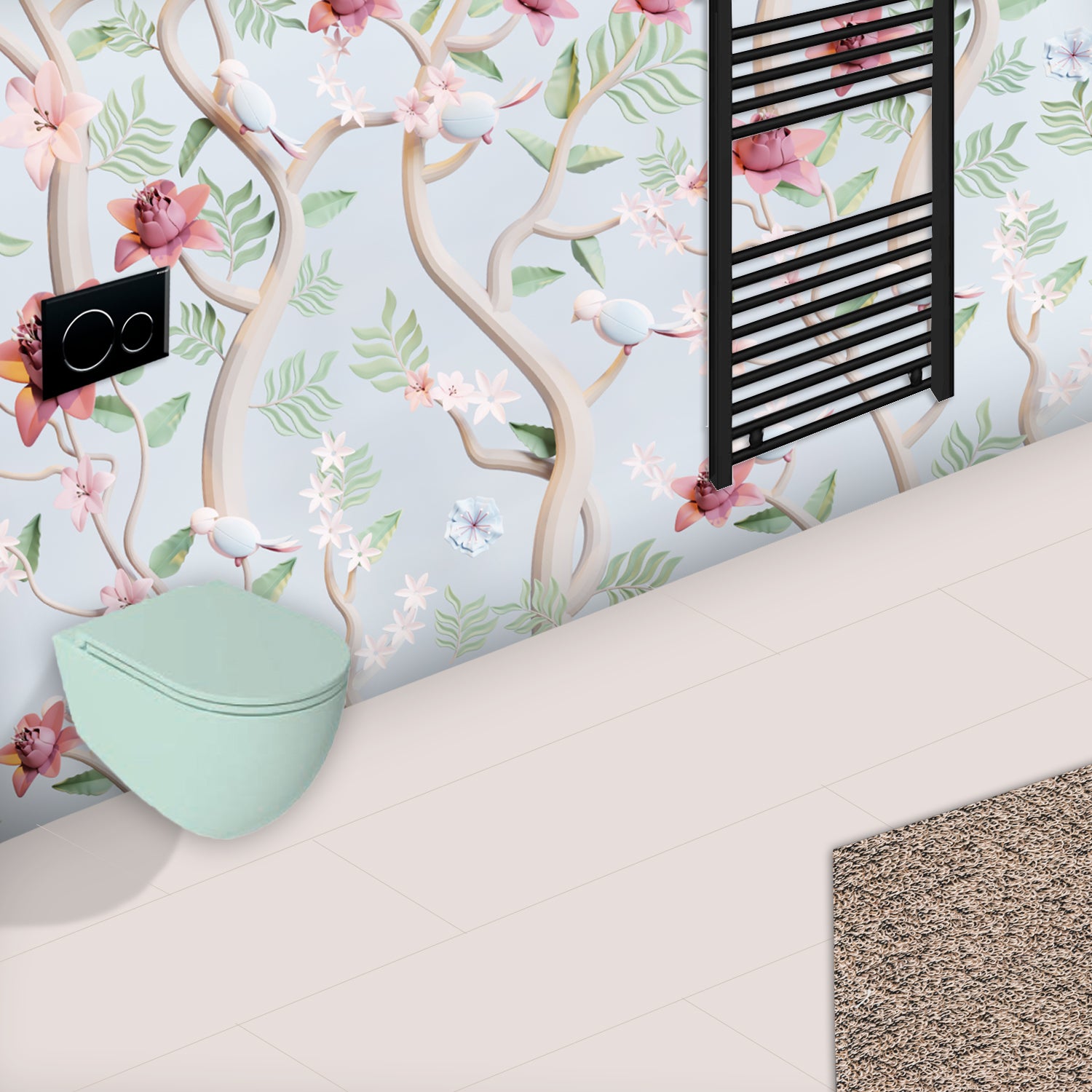 Vaso sospeso Rimless BathCore serie Infinity 53x36