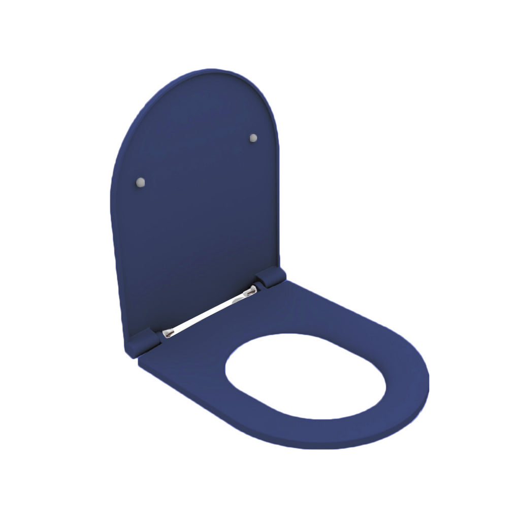 Copriwater Soft Close per vaso sospeso BathCore serie Infinity color Blu Opaco