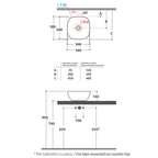 Raffinato lavabo di appoggio di Ceramica Globo