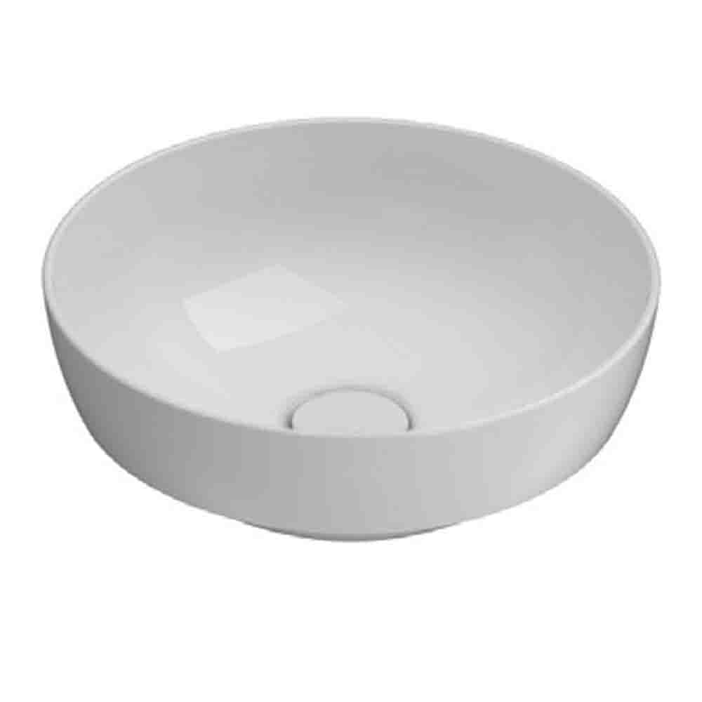 Lavabo Ceramica Globo T-Edge a appoggio/incasso Ã¸ 37 cm - Bianco lucido