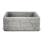 Lavello da esterno in cemento grigio effetto mattoncini cm 100x52x20h cm modello Eolie