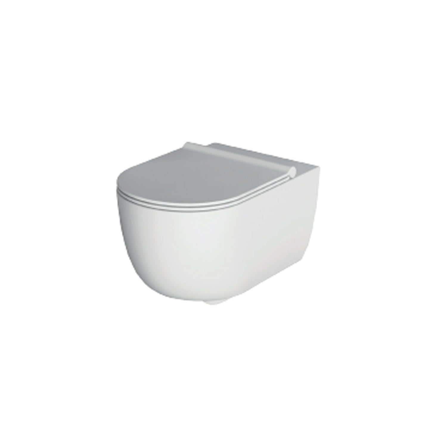 Sanitari sospesi modello Ilary 55 con sedile SoftClose 55x35cm - Bianco lucido