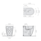 Bidet filomuro monoforo 52x36 cm serie Dreams di Ceramica Galassia altezza 48 cm