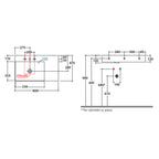 Lavabo da appoggio o sospeso T-Edge ceramica bianca lucida 80x47 peso 24 Kg