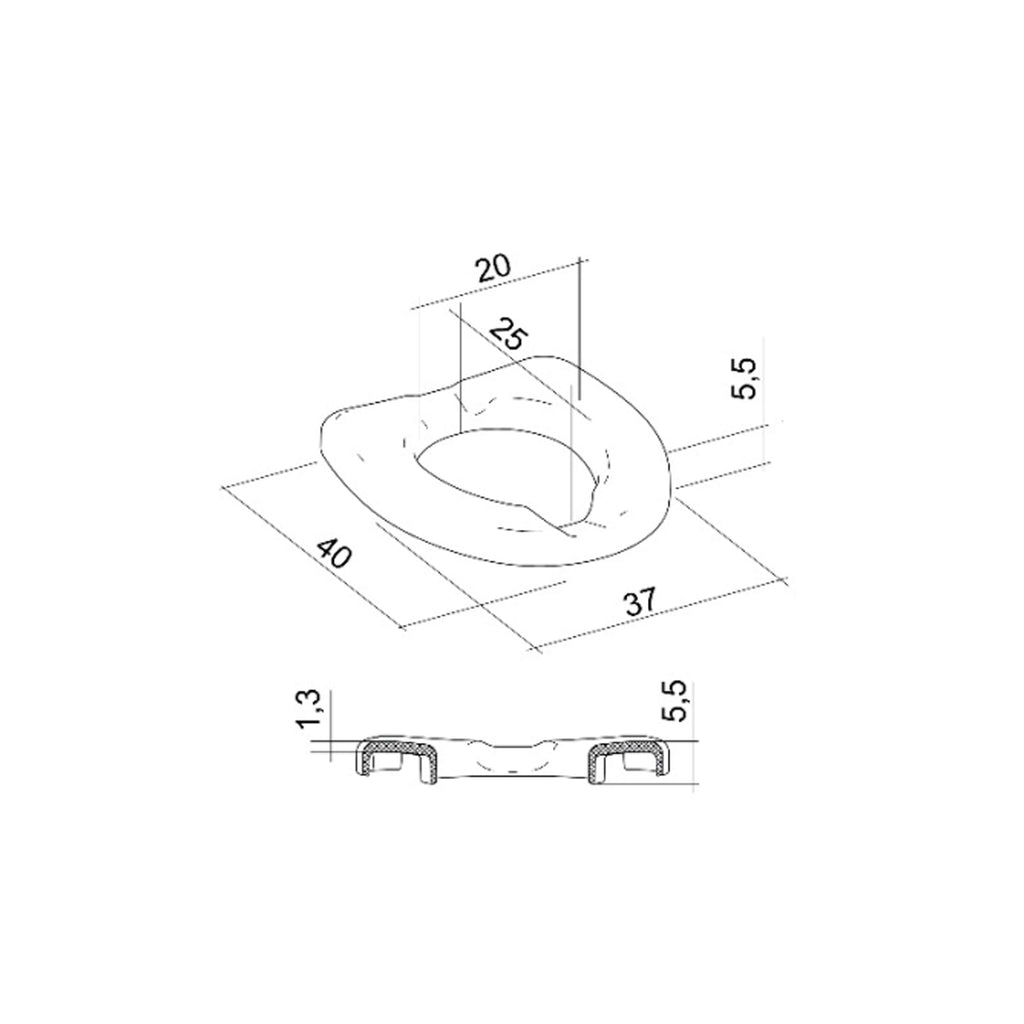Cuscino morbido per alzawater in XL Extralight BathCore - Grigio Chiaro