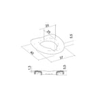 Cuscino morbido per alzawater in XL Extralight BathCore - Grigio Chiaro