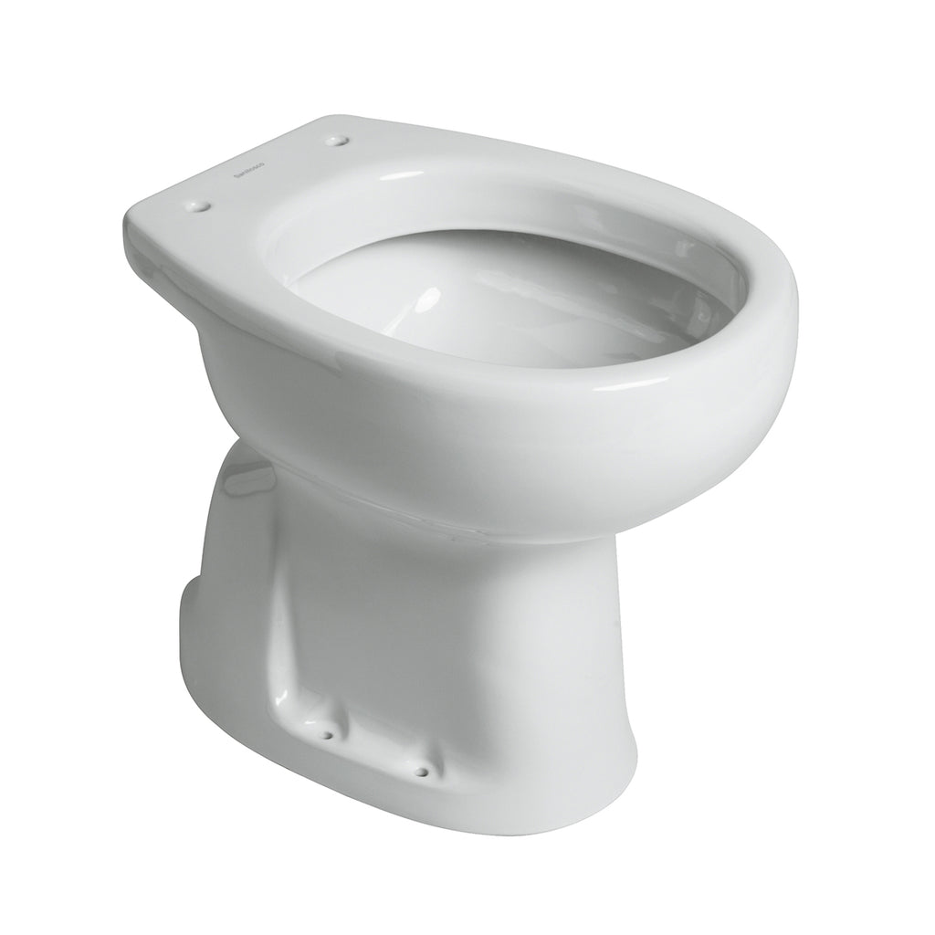 Vaso per anziani BathCore con scarico a pavimento modello Consil 48 cm - Bianco