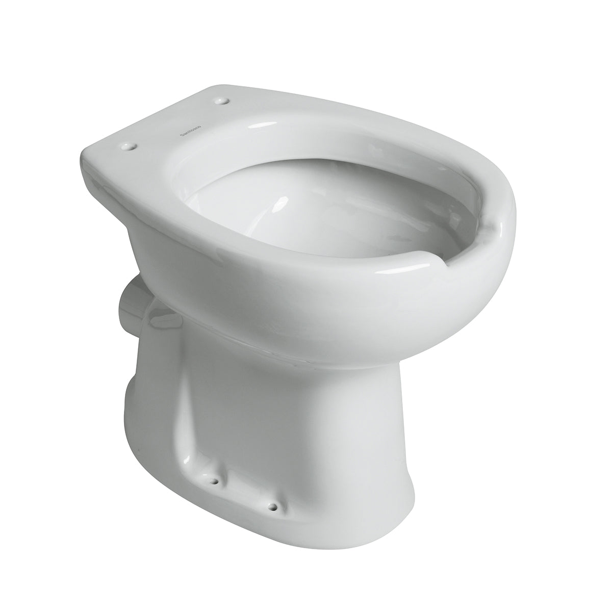 Vaso per disabili con apertura frontale BathCore con scarico a muro modello Consil 48 cm - Bianco