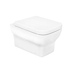 Vaso Sospeso Rimless BathCore serie Jasmine 44 cm con sedile - Bianco