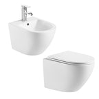 Sanitari bagno BathCore sospesi modello Serenity Rimless/Tornado Quiet 49.5x36.5 cm - Bianco