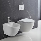 Sanitari bagno BathCore sospesi modello Serenity Rimless/Tornado Quiet 49.5x36.5 cm - Bianco