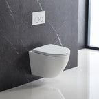 Sanitari bagno BathCore sospesi modello Serenity Rimless/Tornado Quiet 49.5x36.5 cm - Bianco
