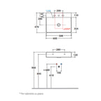 Lavabo da appoggio o sospeso Globo modello T-Edge 60x47 cm finitura grigio chiaro