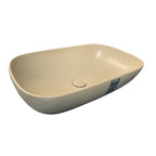 Lavabo da appoggio Globo Modello T-EDGE 60X38 cm finitura cachemire
