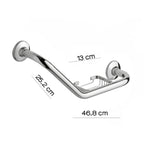 Maniglione inclinazione 135Â° Gedy modello Ascot con portasapone in filo reversibile - Cromato