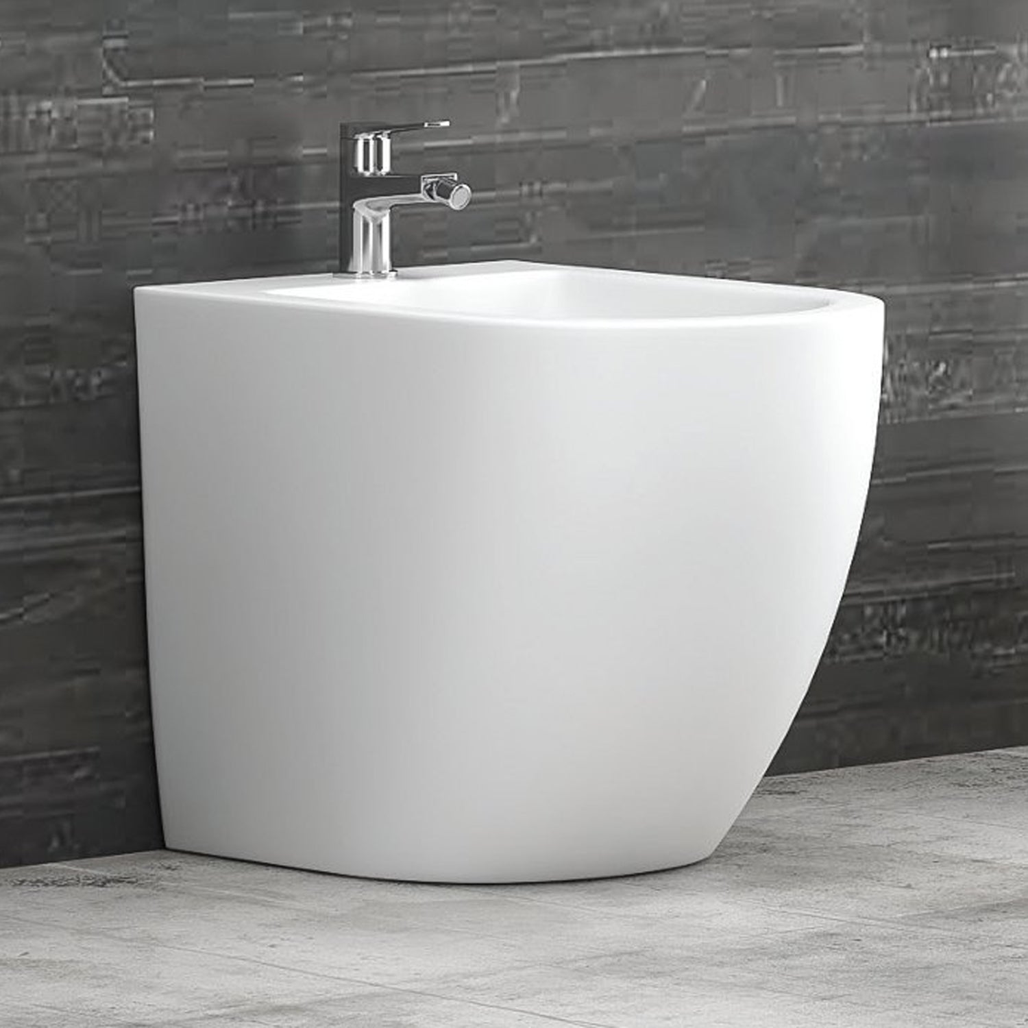 Sanitari bagno filomuro BathCore modello PureEssence Rimless/Tornado Quiet 57x36.5 cm - Bianco