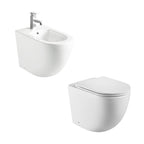 Sanitari bagno filomuro BathCore modello PureEssence Rimless/Tornado Quiet 57x36.5 cm - Bianco