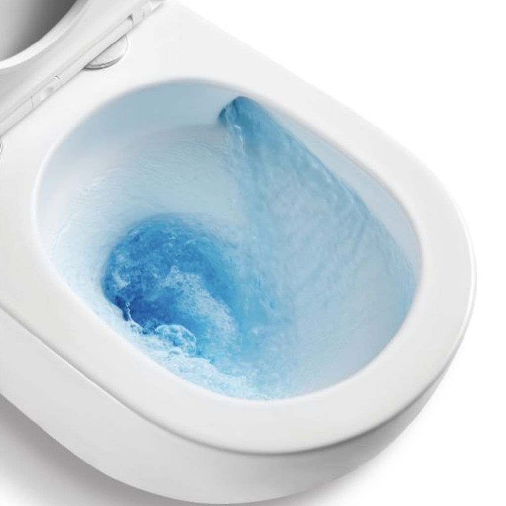 Sanitari bagno filomuro BathCore modello PureEssence Rimless/Tornado Quiet 57x36.5 cm - Bianco