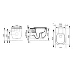 WC sospeso Ceramica Dolomite modello Alba 56x36 cm con sedile Softclose