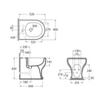 Bidet filo parete in ceramica bianca modello Charme By Azzurra cm 52
