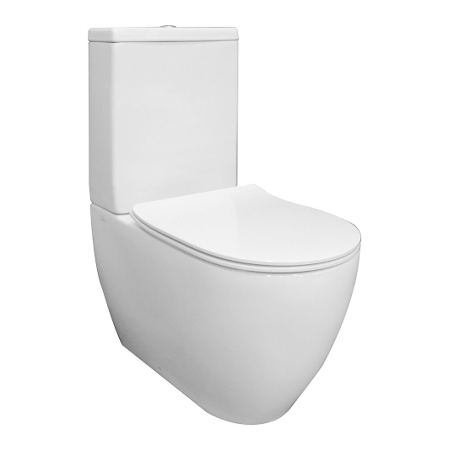 Vaso monoblocco filomuro Rimless modello Greta 65x38 cm con cassetta - Bianco