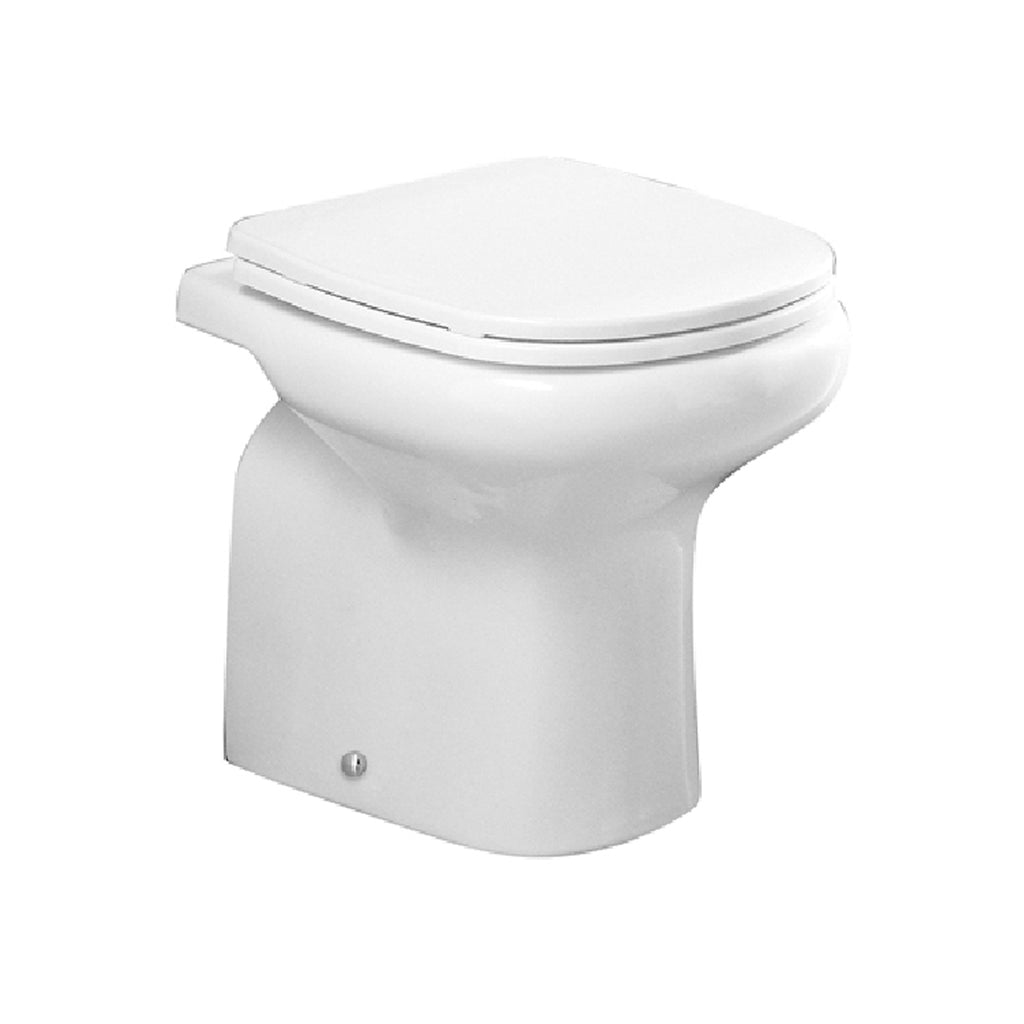 Vaso in porcellana modello Orient Ninfea con scarico a muro 52x37x40h cm - Bianco