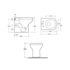 Vaso filomuro modello Compact Ninfea 51x37x40h cm - Bianco