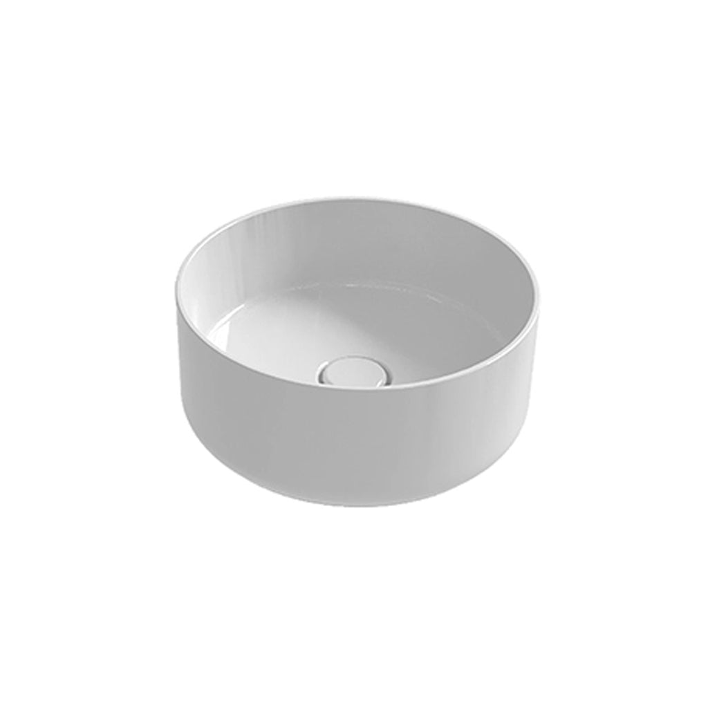 Lavabo rotondo Azzurra serie Aurea 40x40x17 cm - Bianco lucido