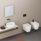 Lavabo rotondo Azzurra serie Aurea 55x40x17 cm - Bianco lucido