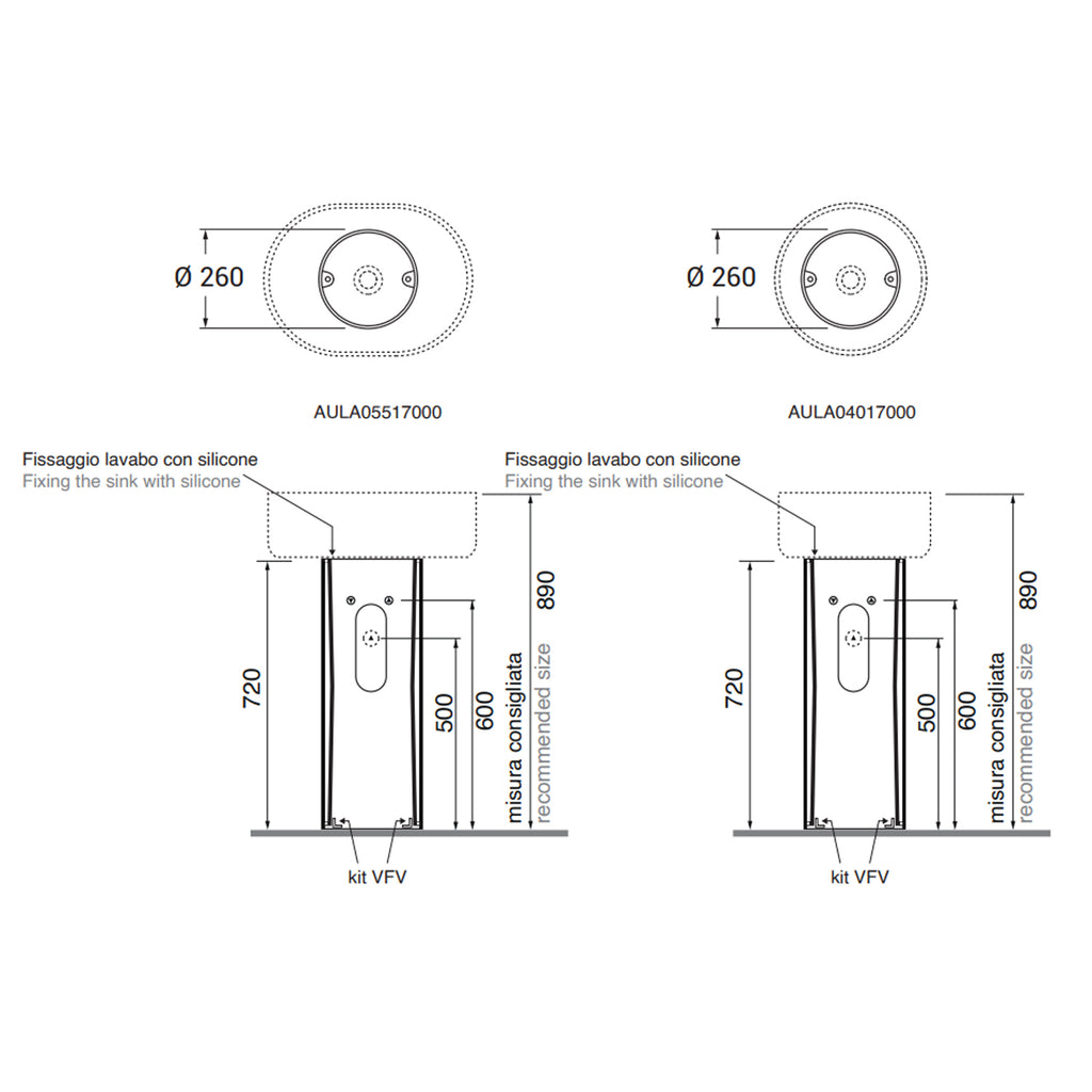 Colonna in ceramica di Azzurra serie Aurea Ã˜26x73 cm - Bianco lucido