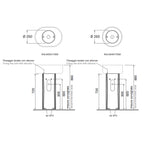 Colonna in ceramica di Azzurra serie Aurea Ã˜26x73 cm - Bianco lucido