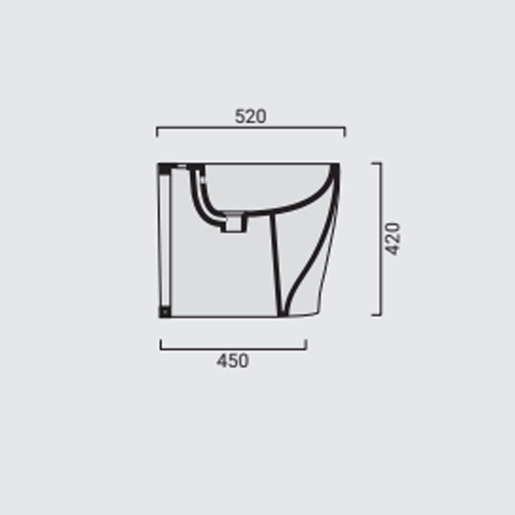 Bidet filomuro Domus Falerii collezione Multipla bianco lucido